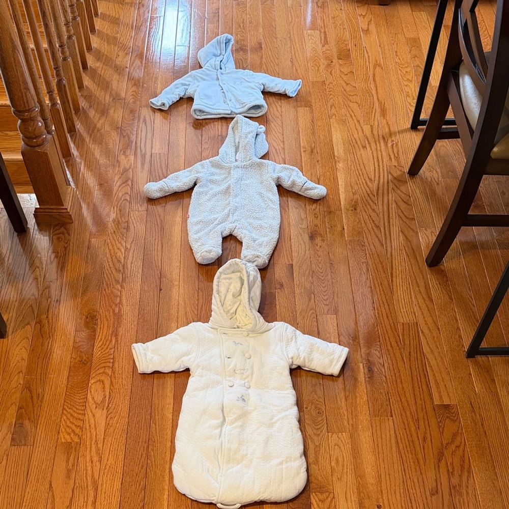 3 piece Cozy Baby Set - Baby Blue - Size NB - 6 Months